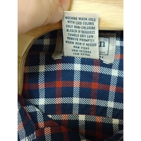 L.L. Bean Men's Plaid Long Sleeve Button Down Size S-Reg Shirt - Picture 5 of 5